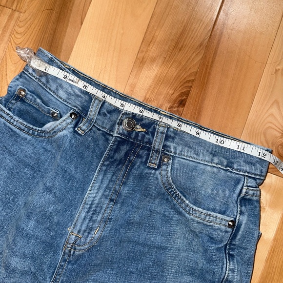 90s Aeropostale high waisted straight leg patchwork jeans size 00 - Picture 6 of 9